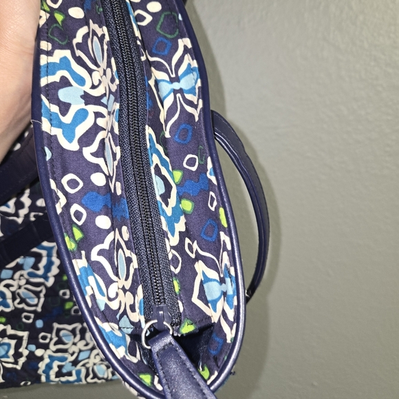 Vera Bradley Ink Blue Pattern Tote Bag - Picture 12 of 16